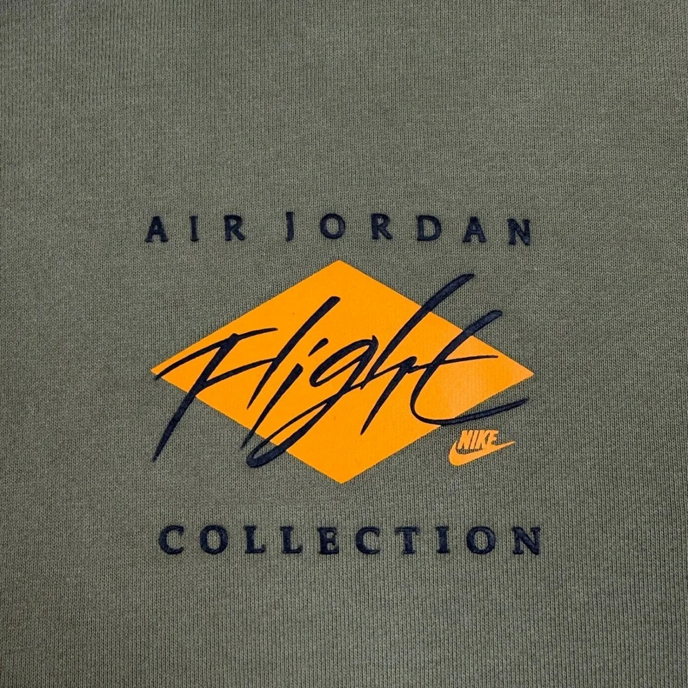Nike Air Jordan Flight Collection Hoodie Olive Green Michael Jordan‎ Take Flight